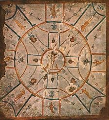 Ceiling in the Chamber of the Hypogeum of Lucina...Rome, Italy, (1928). Creator: Unknown