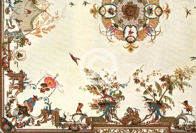 Ceiling in the Grande Singerie, Château de Chantilly, France, (1928). Creator: Unknown.