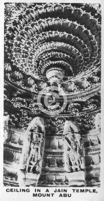 Ceiling in a Jain temple, Mount Abu, Rajasthan, India, c1925. Artist: Unknown