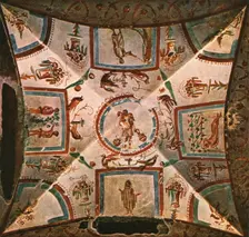 Ceiling in Chamber II of the Coemeterium Maius on the Via Nomentana, Rome, Italy, (1928). Creator: Unknown