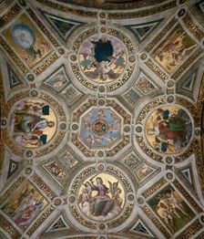Ceiling in Stanza della Segnatura , ca 1510-1511. Creator: Raphael (Raffaello Sanzio da Urbino) (1483-1520)