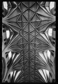 Ceiling of Tewkesbury Abbey, Gloucestershire, c1955-c1980. Creator: Ursula Clark
