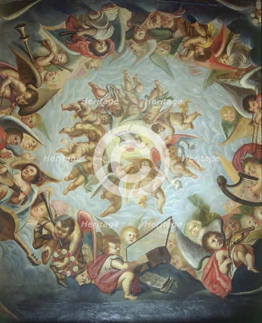 Ceiling of the Heaven Room, Bolsover Castle, Derbyshire, 2000. Artist: J Bailey