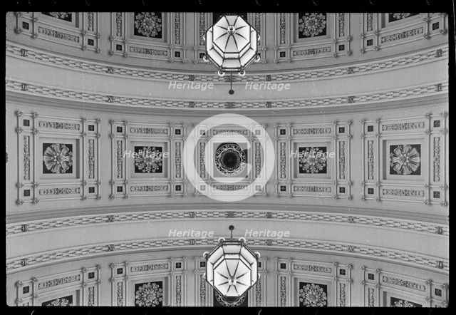 Ceiling of Victoria Hall, Town Hall, Victoria Square, Leeds, West Yorkshire, c1955-c1980. Creator: Ursula Clark.