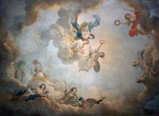 Ceiling of Marie Antoinette's playroom, Chateau de Fontainebleau, c1763-1811. Creator: Jean Simon Berthelemy