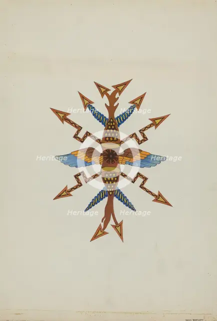 Ceiling Ornament, c. 1936. Creator: Dana Bartlett.