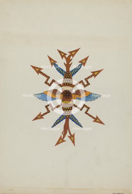 Ceiling Ornament, c. 1936. Creator: Dana Bartlett.