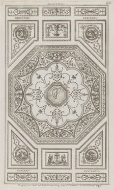 Ceiling Ornament, nos. CCCXXII-CCCXXVI ("Designs for Various Ornaments," pl. ..., February 27, 1791. Creator: Michelangelo Pergolesi