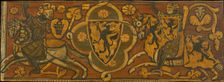 Ceiling panel with a fight between a Christian knight and a Muslim. Artist: Anonymous