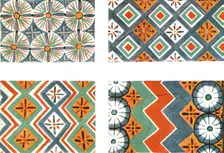 Ceiling patterns in the Tomb of Nebamon and Ipuki in Thebes, Egypt, (1928). Creator: Unknown