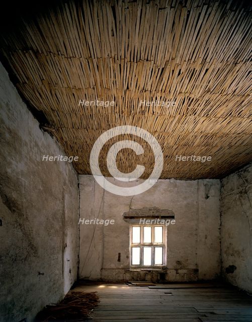 Ceiling repaired with chestnut laths, Acton Court, Bristol, 1989. Artist: Unknown