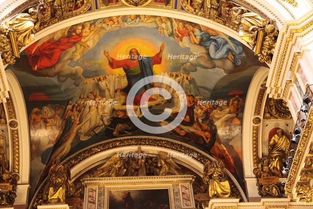 Ceiling, St Isaac's Cathedral, St Petersburg, Russia, 2011. Creator: Sheldon Marshall.
