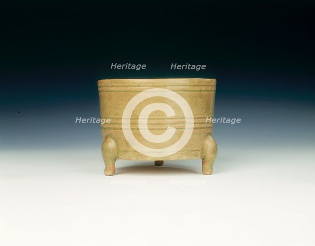 Celadon tripod censer, China or Vietnam, 11th-13th century. Creator: Unknown.