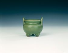 Celadon tripod censer, Yuan dynasty, China, 1279-1368. Creator: Unknown