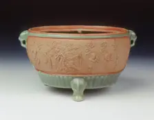 Celadon tripod censer, Yuan-early Ming dynasty, 14th century. Creator: Unknown