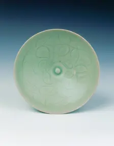Celadon bowl with carved floral design, Northern Song dynasty, China, 12th century. Creator: Unknown