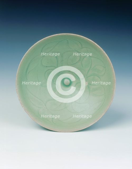 Celadon bowl with carved floral design, Northern Song dynasty, China, 12th century. Artist: Unknown