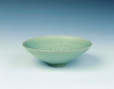 Celadon bowl with carved floral design, Northern Song dynasty, China, 12th century