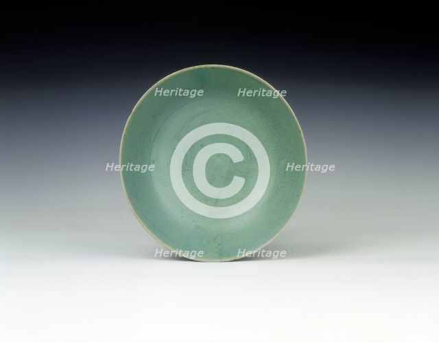 Celadon bowl with two incised parrots, Koryo dynasty, Korea, 1150-1200. Creator: Unknown.