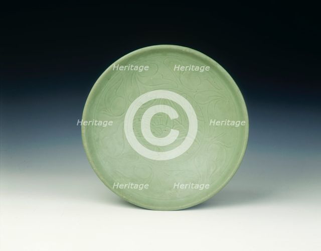 Celadon dish with duck in flight, Southern Song dynasty, China, 12th century. Creator: Unknown.