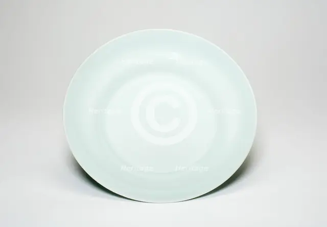 Celadon-Glazed Dish, Qing dynasty (1644-1911), Yongzheng reign mark and period (1723-1735). Creator: Unknown.