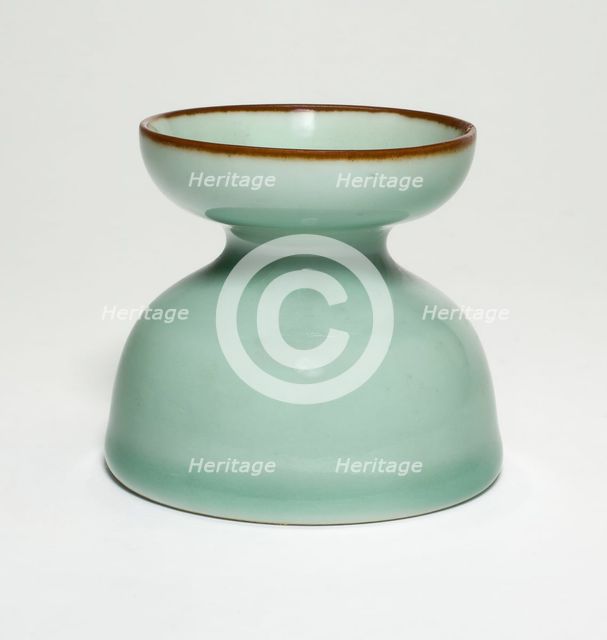 Celadon-Glazed Vase (Zhadou), Qing dynasty (1644-1911), 18th/19th century. Creator: Unknown.