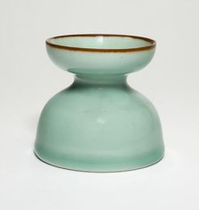 Celadon-Glazed Vase (Zhadou), Qing dynasty (1644-1911), 18th/19th century. Creator: Unknown