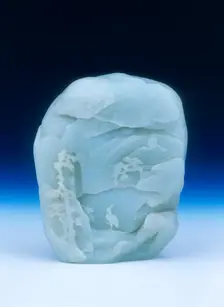 Celadon green jade mountain, Qianlong period, Qing dynasty, China, c1750-1799. Creator: Unknown