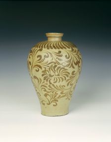 Celadon maebyong vase, Koryo dynasty, Korea, late 11th-early 12th century