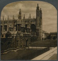 Celebrated Gothic chapel of Kings College, Cambridge, England c1910. Creator: Unknown