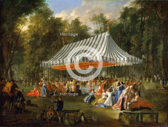 Celebration give by le Prince Louis François de Conti in honour of Charles William Ferdinand, Heredi Artist: Ollivier, Michel Barthélemy (1712-1784)
