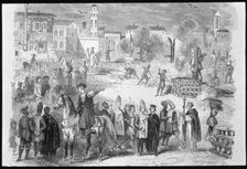 Celebration of an auto-da-fe in the public square