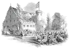 Celebration of His Royal Highness Prince Albert's birthday, at Rosenau, 1845. Creator: Unknown