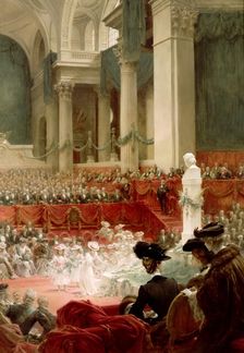 Celebration of the 100th Birthday of Victor Hugo at the Panthéon in Presence of the President Félix Artist: Chartran, Théobald (1849-1907)