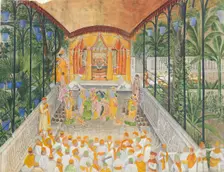 Celebration of the Birth of Krishna (Janamashtami), ca. 1880-1900. Creator: Ragunath