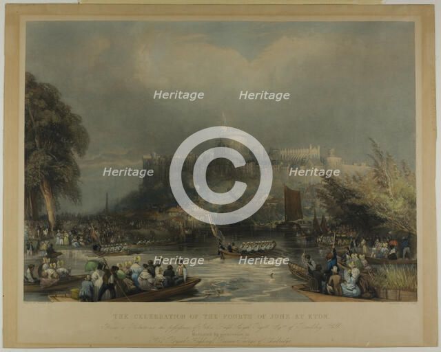 Celebration of the Fourth of June at Eton, 1837. Creator: C. O. Lewis.