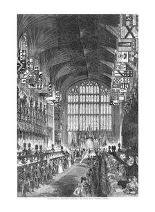 Celebration of the Royal Marriage - The Choir of St. George's Chapel. 10 March 1863