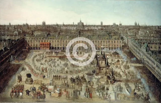 Celebration of the wedding contract between Louis XIII and Anne of Austria..., 1612. Creator: Anonymous.