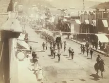 Celebrating Deadwood people celebrating the building of the largest reduction works of..., 1888. Creator: John C. H. Grabill