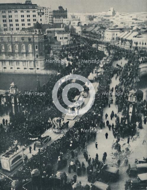 'Celebrating the Birth of the New Tokyo with Processional Rites', c1935. Artist: Wide World Photos.