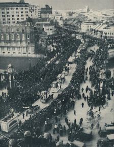 Celebrating the Birth of the New Tokyo with Processional Rites c1935. Artist: Wide World Photos