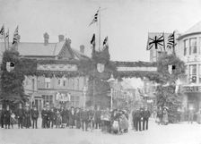 Celebrating the coronation of George V, Market Place, Sutton in Ashfield, Nottinghamshire, 1911