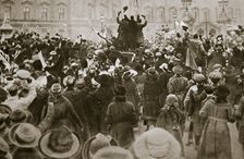 Celebrating the end of the First World War, London, November 1918