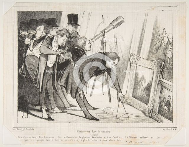 Celebrrrre Jury de Peinture..., published in Le Charivari, March 16, 1840, March 16, 1840. Creator: Honore Daumier.