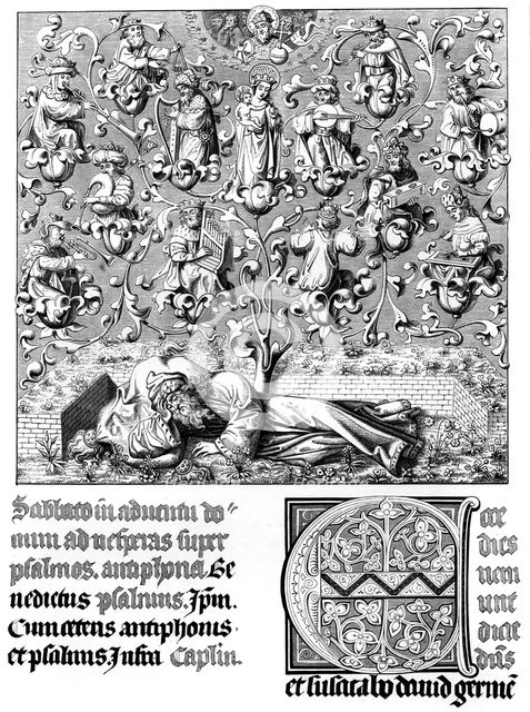 Celestial concert, 15th century (1849).Artist: A Bisson