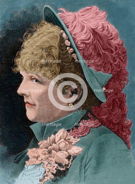 Celine Chaumont (1848-1926), French operetta singer, 1883.  Creator: Unknown.