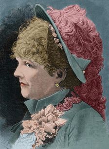Celine Chaumont (1848-1926), French operetta singer, 1883. Creator: Unknown