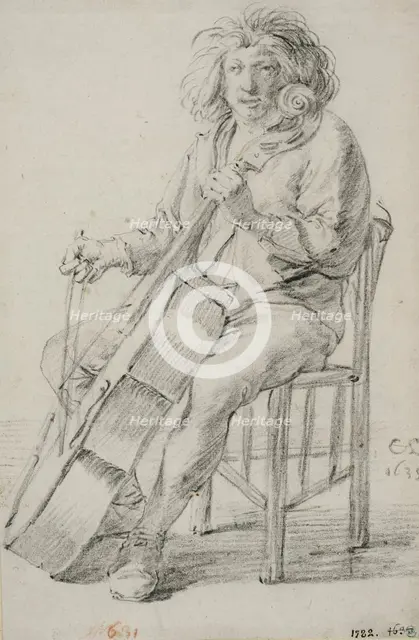 Cello player. Creator: Cornelis Saftleven.