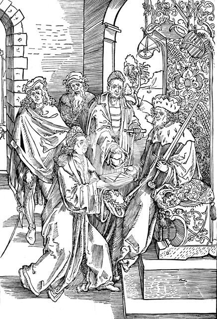'Celtes Presenting His Book to the Elector of Saxony', 1501 (1906). Artist: Albrecht Durer.