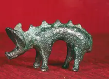 Celtic bronze boar, Hounslow, Middlesex, England, 1st century BC- 1st century AD